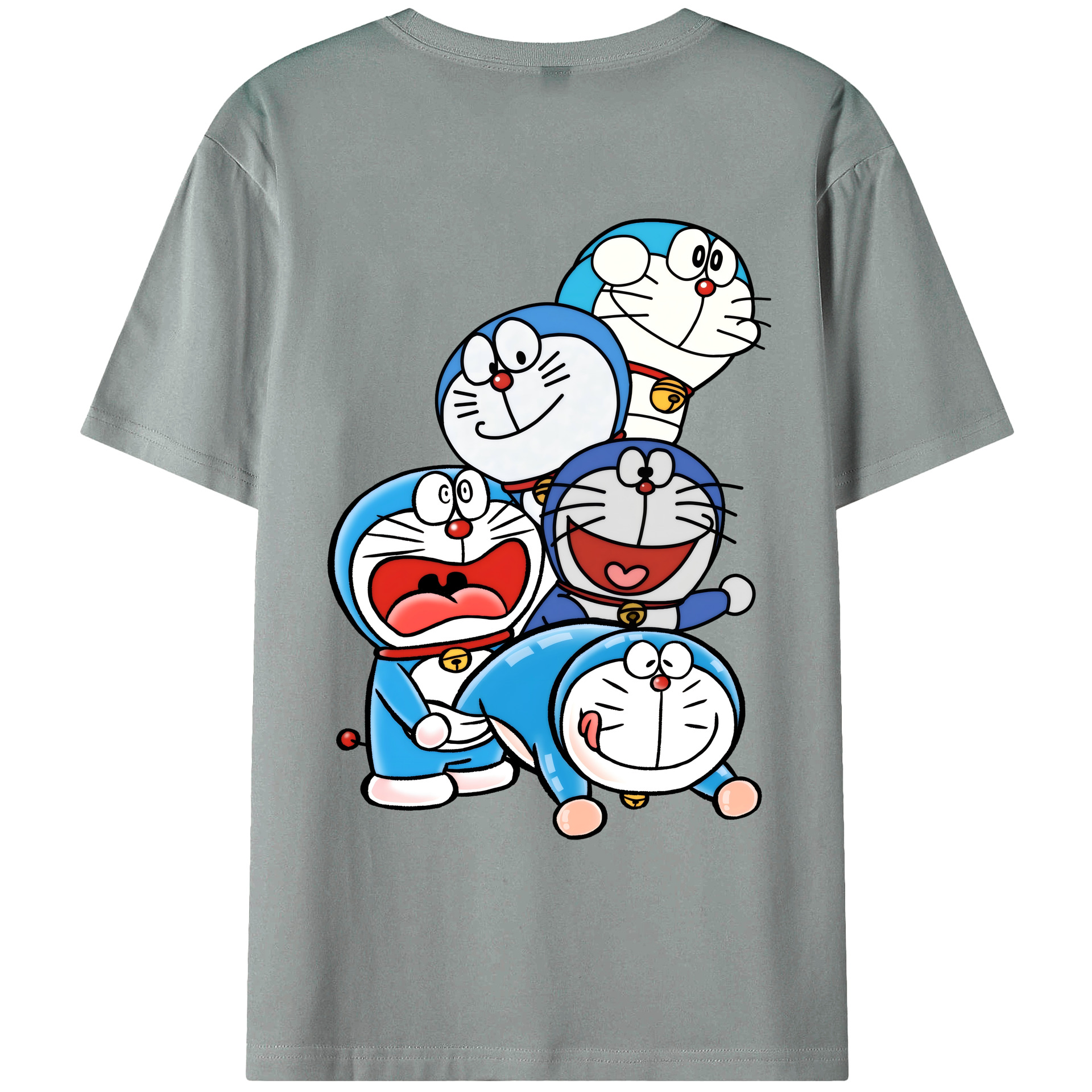 （画像用） ドラえもん Doraemon 綿100％ メンズ半袖Tシャツ（バックプリント） 通気性